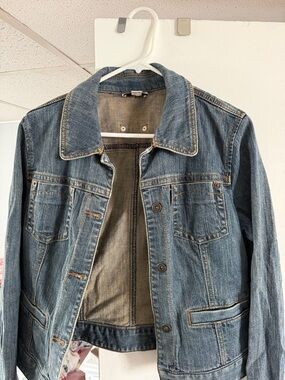 LOFT Women's Blue Denim Jacket - Classic Trucker Style